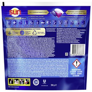 5x Sun Brilliant Shine All-in 1 Vaatwascapsules 26 stuks