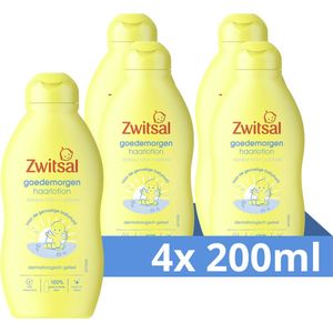 Zwitsal Goedemorgen Haarlotion - Baby - pH-neutraal met vitamine E - 4 x 200 ml