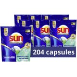 6x Sun Brilliant Shine+ All-in 1 Vaatwascapsules 34 stuks