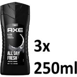 AXE - Black - 3-in-1 Douchegel - 3 x 250 ml - Voordeelverpakking