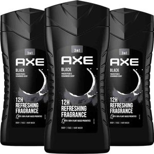 AXE - Black - 3-in-1 Douchegel - 3 x 250 ml - Voordeelverpakking
