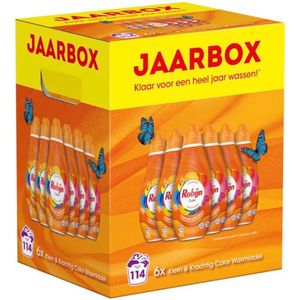 Robijn Klein & Krachtig vloeibaar wasmiddel Color 665 ml (6 flessen - 114 wasbeurten)