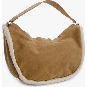Bruine dames tas met teddy details