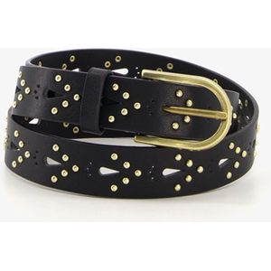 Dames riem met goudkleurige studs zwart - Maat 95