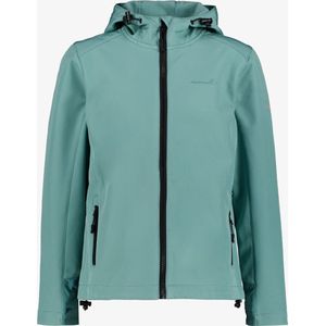 Mountain Peak - Softshell Jas - Groen - Kinder - Met Capuchon - Ritssluiting