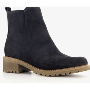 Hush Puppies - Enkellaarsjes - Blauw - Suede - Echt Leer