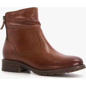 Hush Puppies - Leren Enkellaarsjes - Cognac