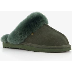 Hush Puppies - Pantoffels - Olijfgroen - Echt Leer - Dames