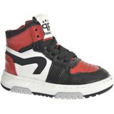 Pinocchio P1246 Hoge sneakers - Leren Sneaker - Jongens - Zwart - Maat 24