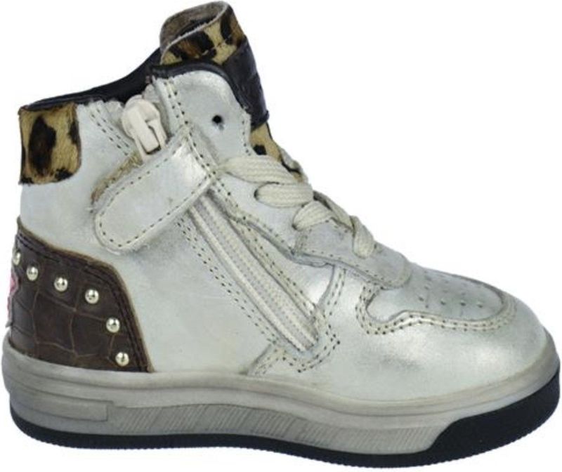 Pinocchio - P1249-224-96CO - High Top Sneaker - Platina Combi - Leer
