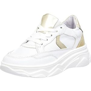 Gattino G1580 Sneakers voor meisjes, Wit Beige Platina, 33 EU