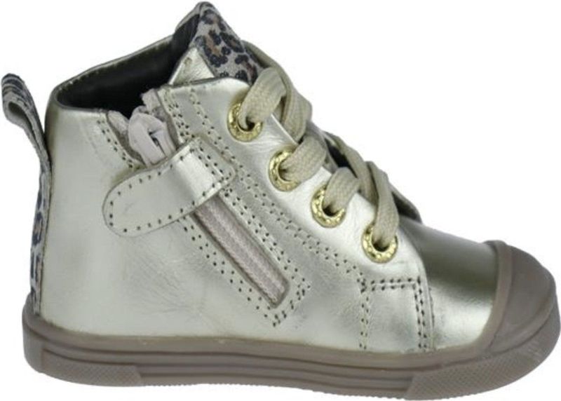Pinocchio - Hippe Meisjes Sneaker - Platinum - Leer