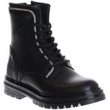 Hip Leren Enkelboots Zwart