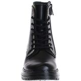 Hip Leren Enkelboots Zwart