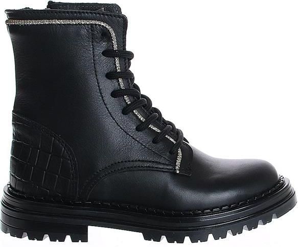 Hip Leren Enkelboots Zwart