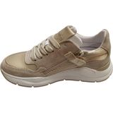 Gattino - Lage Sneaker - Beige - Leder - Veters en Rits