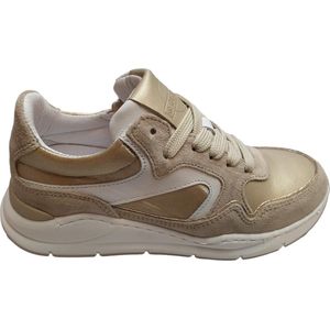 Gattino - Lage Sneaker - Beige - Leder - Veters en Rits