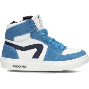 Pinocchio P1665 Hoge sneakers - Leren Sneaker - Jongens - Blauw - Maat 27