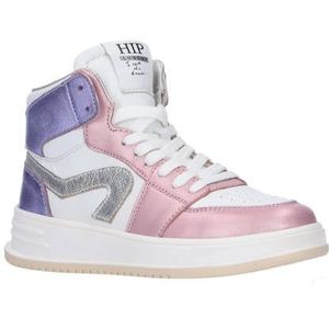 Hip leer sneakers roze/wit