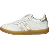 HIP - Meisjes Sneaker - Wit - Retro-Look - Leer met Metallic Details