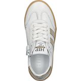 HIP - Meisjes Sneaker - Wit - Retro-Look - Leer met Metallic Details
