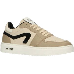 Hip H1015 Lage sneakers - Leren Sneaker - Jongens - Taupe - Maat 36