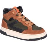 Pinocchio - P1197 - Hoge Sneaker - Mid Brown Combi - Suede en Nubuck