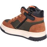 Pinocchio - P1197 - Hoge Sneaker - Mid Brown Combi - Suede en Nubuck