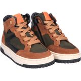 Pinocchio - P1197 - Hoge Sneaker - Mid Brown Combi - Suede en Nubuck