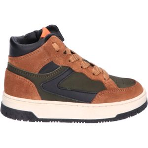 Pinocchio - P1197 - Hoge Sneaker - Mid Brown Combi - Suede en Nubuck