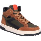 Hip - H1197 - Hoge Sneaker - Mid Brown Combi - Suede Leer Nubuck