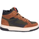 Hip - H1197 - Hoge Sneaker - Mid Brown Combi - Suede Leer Nubuck