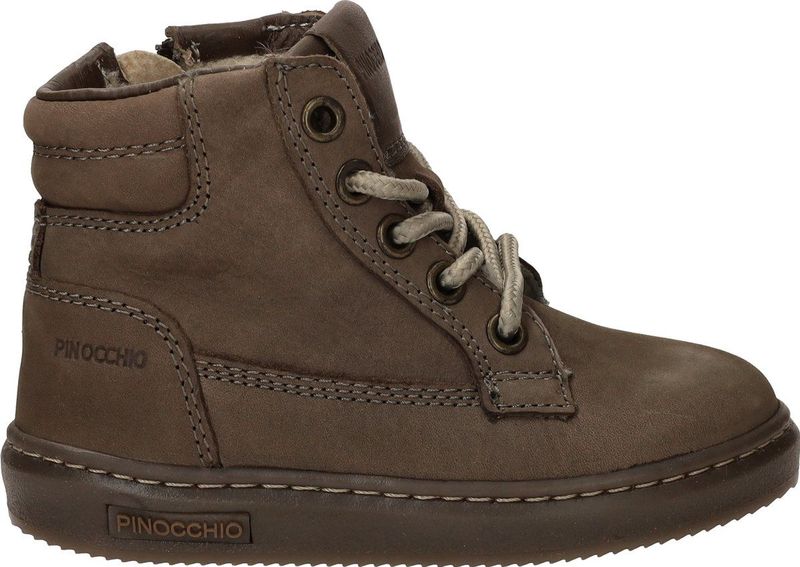 Pinocchio - P2187 - Veterboot - Khaki - Nubuck - Vachtvoering