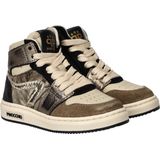 Pinocchio P1765 Sneakers Meisjes - Leren Sneaker - Taupe - Maat 23