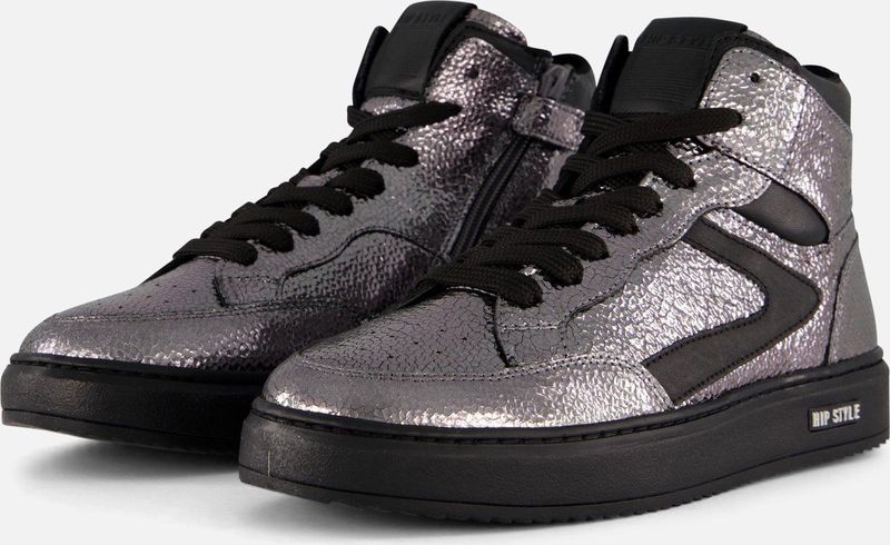 HIP hoge sneakers metallic zilver - Dames