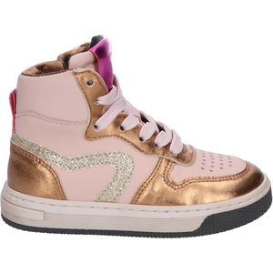 P1301 - Hoge Sneaker - Goud - Leer - Meisjes
