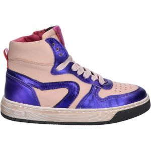 H1301 - Hoge Sneaker - Pink Combi Purple - Meisjes - Leer