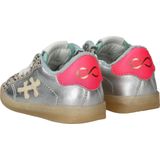 Pinocchio - Sneakers - Metallic Zilver - Leer - Neon Accenten