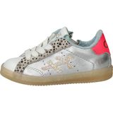 Pinocchio - Sneakers - Metallic Zilver - Leer - Neon Accenten