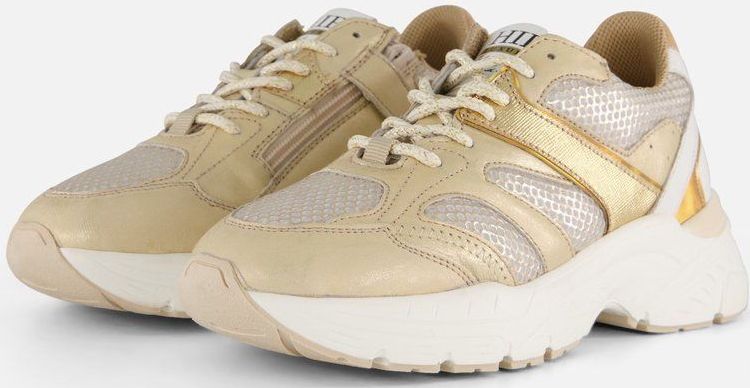 HIP - H1255 - Sneakers - Goud - Leren - Rubberen Zool