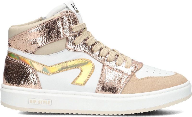 HIP - H1765 - Sneakers - Beige - Leren