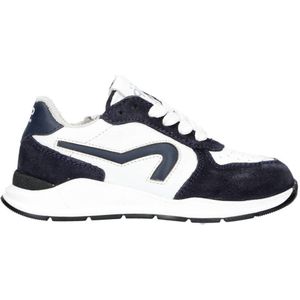 Pinocchio - Sneaker - Blauw - Leer - Rits- en Vetersluiting