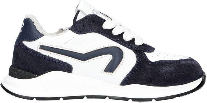 Pinocchio - Sneaker - Blauw - Leer - Rits- en Vetersluiting