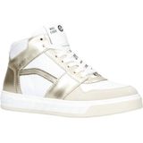 Red Code - Leren Sneakers - Wit/Goud - Rits- en Vetersluiting