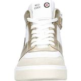 Red Code - Leren Sneakers - Wit/Goud - Rits- en Vetersluiting