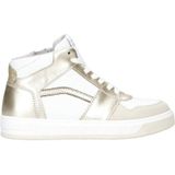 Red Code - Leren Sneakers - Wit/Goud - Rits- en Vetersluiting