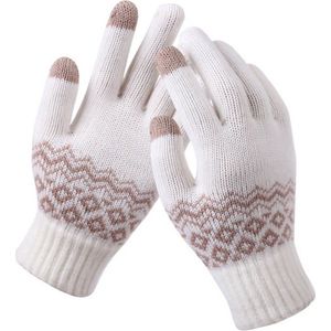 Handschoenen - Winter - Gloves - Touchscreen - Wit - Unisex - Knit