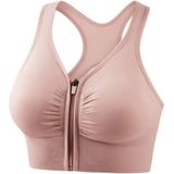 Sportbeha met voorsluiting - Pastel Roze - Medium - Let op! Valt klein, bestel minimaal een maat groter.