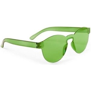 New Age Devi - Feestelijke groene zonnebril - Voor volwassenen - Verkleedaccessoire - Partybril in groen