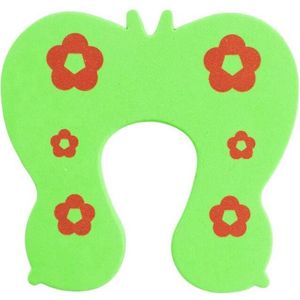 New Age Devi - Kinderveiligheid Deurstopper - Groen Foam - Vlinder Deurbeschermer - Deurklem